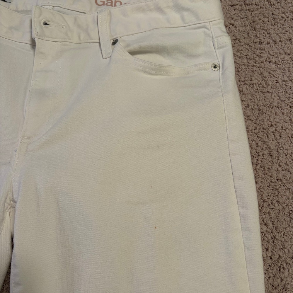 Gap 1969 Long and Lean White Flare Jeans Stretch Denim Womens 30 - Picture 8 of 8